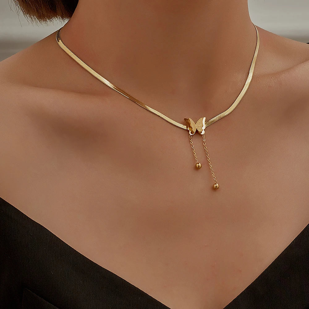 Multilayer Vintage Butterfly Necklace For Women -