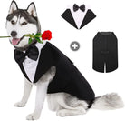 Dress up your pup for the occasion with this fashion-forward party show formal suit featuring a tie bow tuxedo—perfect for making a stylish statement! -