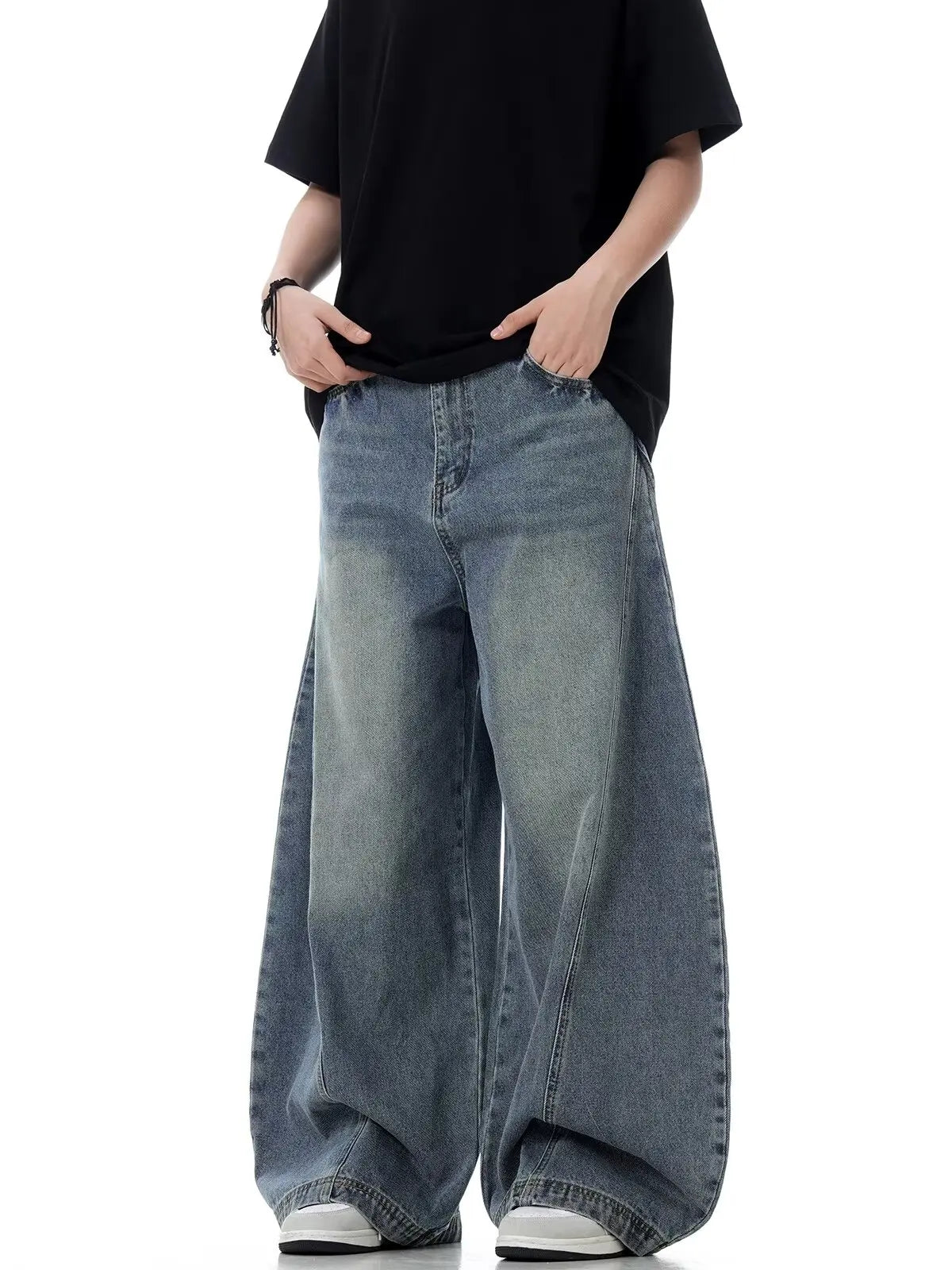 Step out in style with these new vintage blue baggy jeans for women—comfort meets classic cool! -