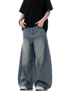 Step out in style with these new vintage blue baggy jeans for women—comfort meets classic cool! -