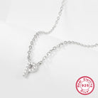 Sterling silver light luxury exquisite letter pendant necklace -