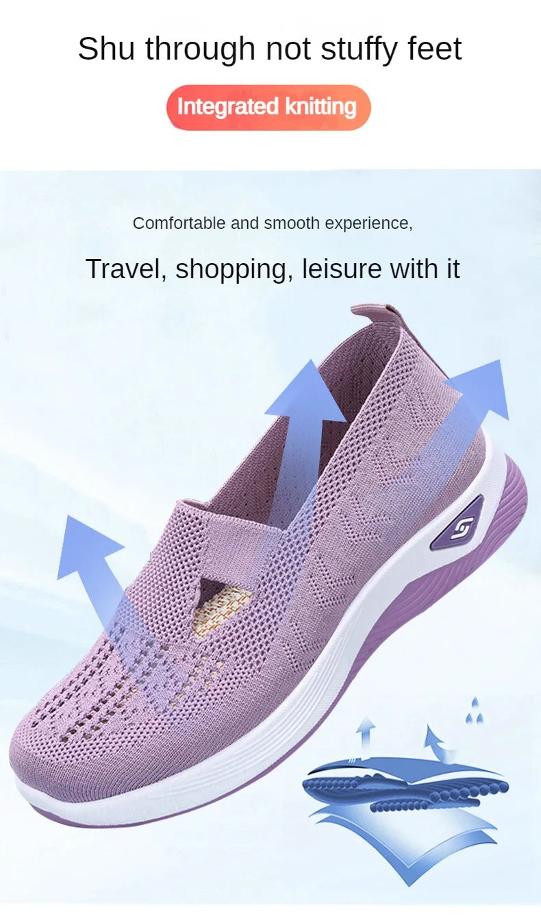Women's Shoes Summer 2025 Casual Sneakers Breathable Slip On Walking Shoes Lightweight Outdoor Flat Sports Free Shipping -