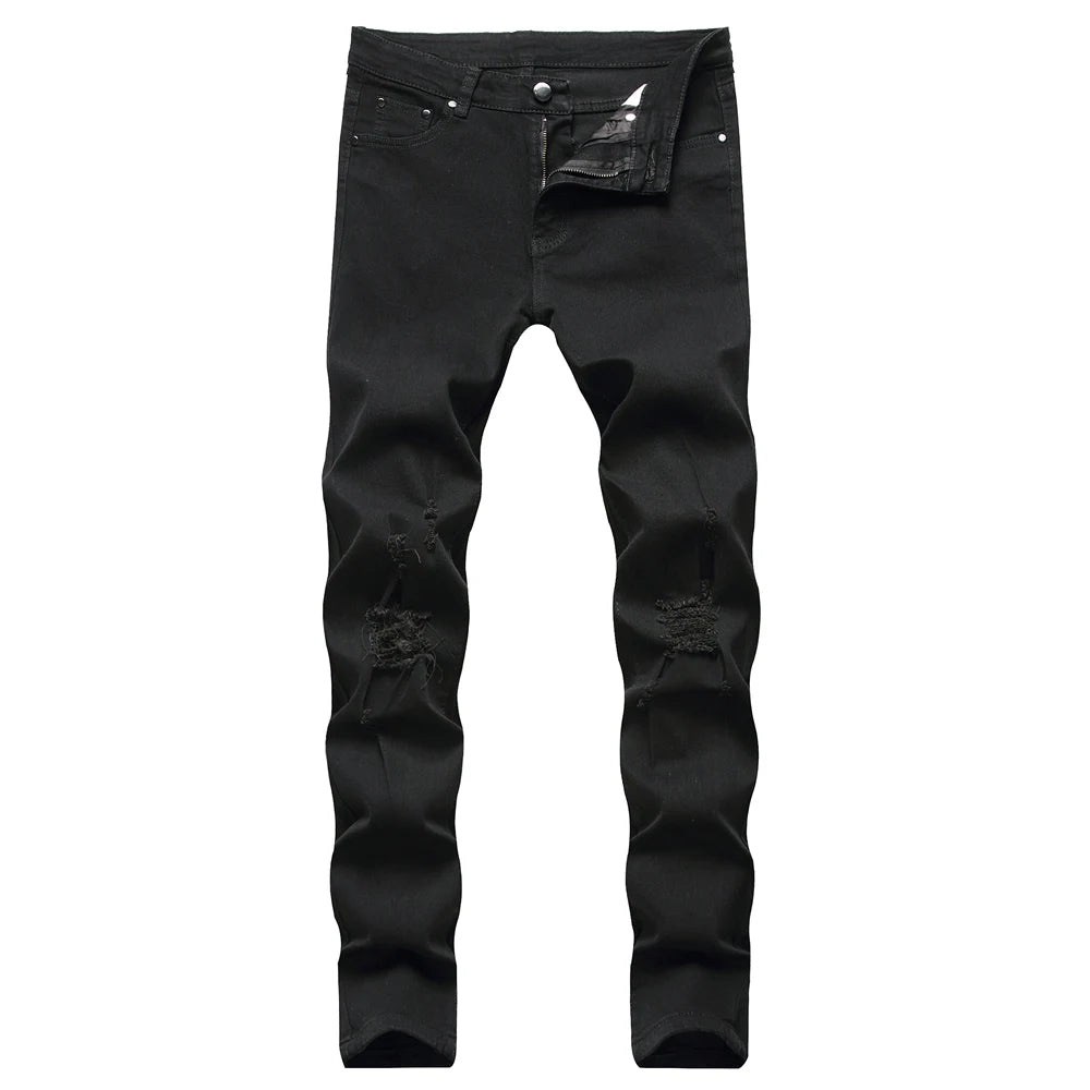 Jeans For Men Ripped Biker Skinny -