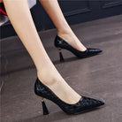Shoes For Women 2025 High Heels Ladies Summer Footwear Pointed Toe Red Pumps Evening On Heeled Casual Social Korean Style Slip -