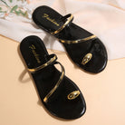 Wine Red Clip Toe Non Slip Slides Flats -