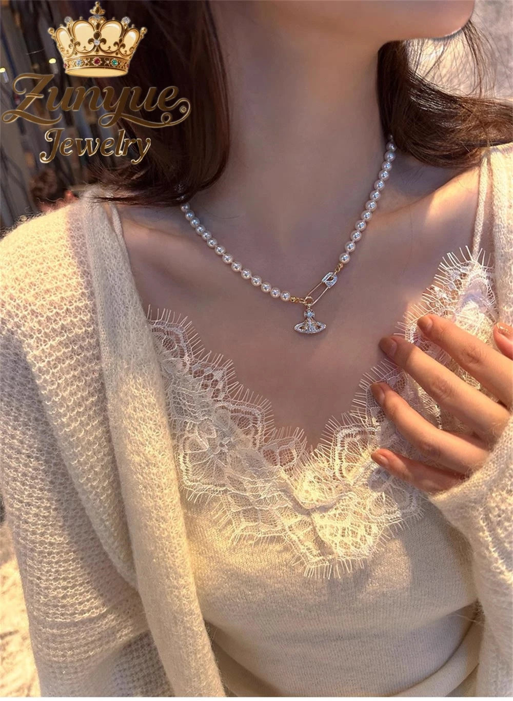 Natural Freshwater Pearl Necklace Exquisite High-end -