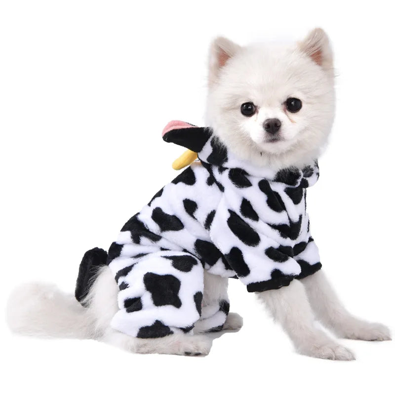 Keep your furry friend cozy and stylish with these soft, warm fleece dog jumpsuits—perfect for colder days and ensuring your pet stays comfortable! -