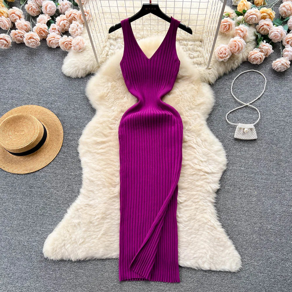 Knitted Dress Slim Fit -