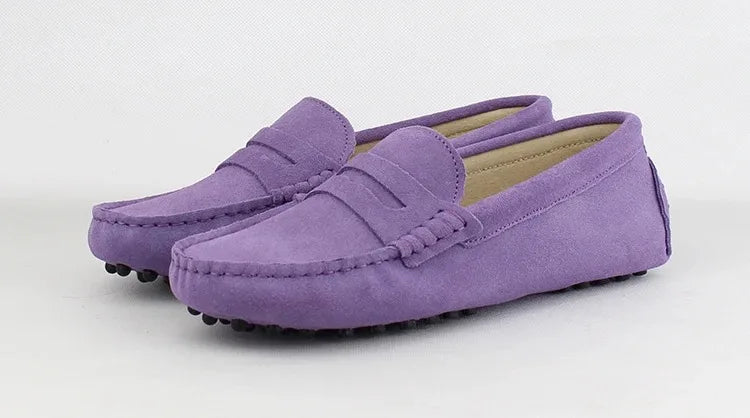 100% Genuine leather Women flats Fashion Handmade Women Casual leather shoes Leather Moccasin Women Driving Shoes Loafers -