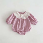 Dress your newborn in adorable style with this fashionable lace baby romper bodysuit—soft, comfy, and perfect for special moments! -