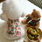 Dress your pet in this classic shabby flower cotton outfit—a stylish and comfortable choice for your beloved furry friend! -