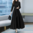 Women Long Sleeve A-line Dress -