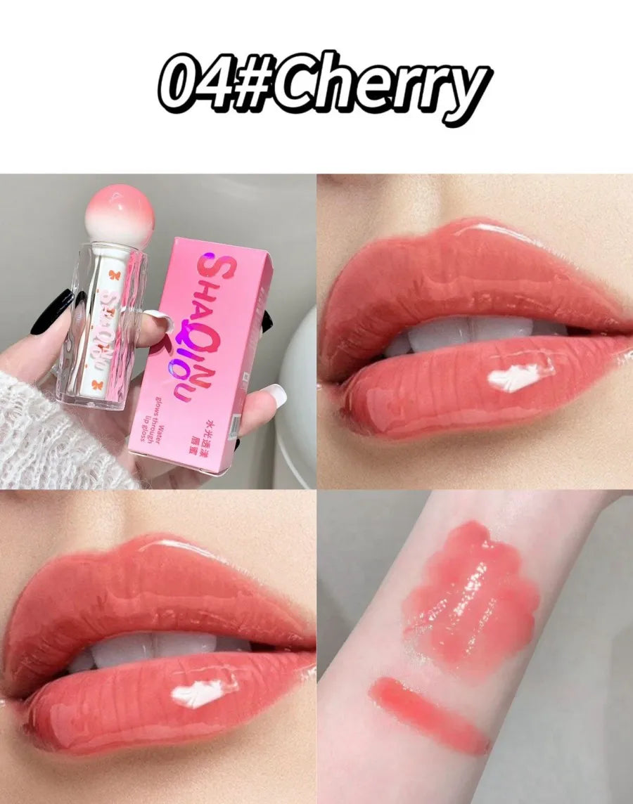 SHAQINUO Watery Lip Gloss Moisturizing Mirror Water Gloss Long-lasting Clear and Tender Lipstick Lip Gloss -