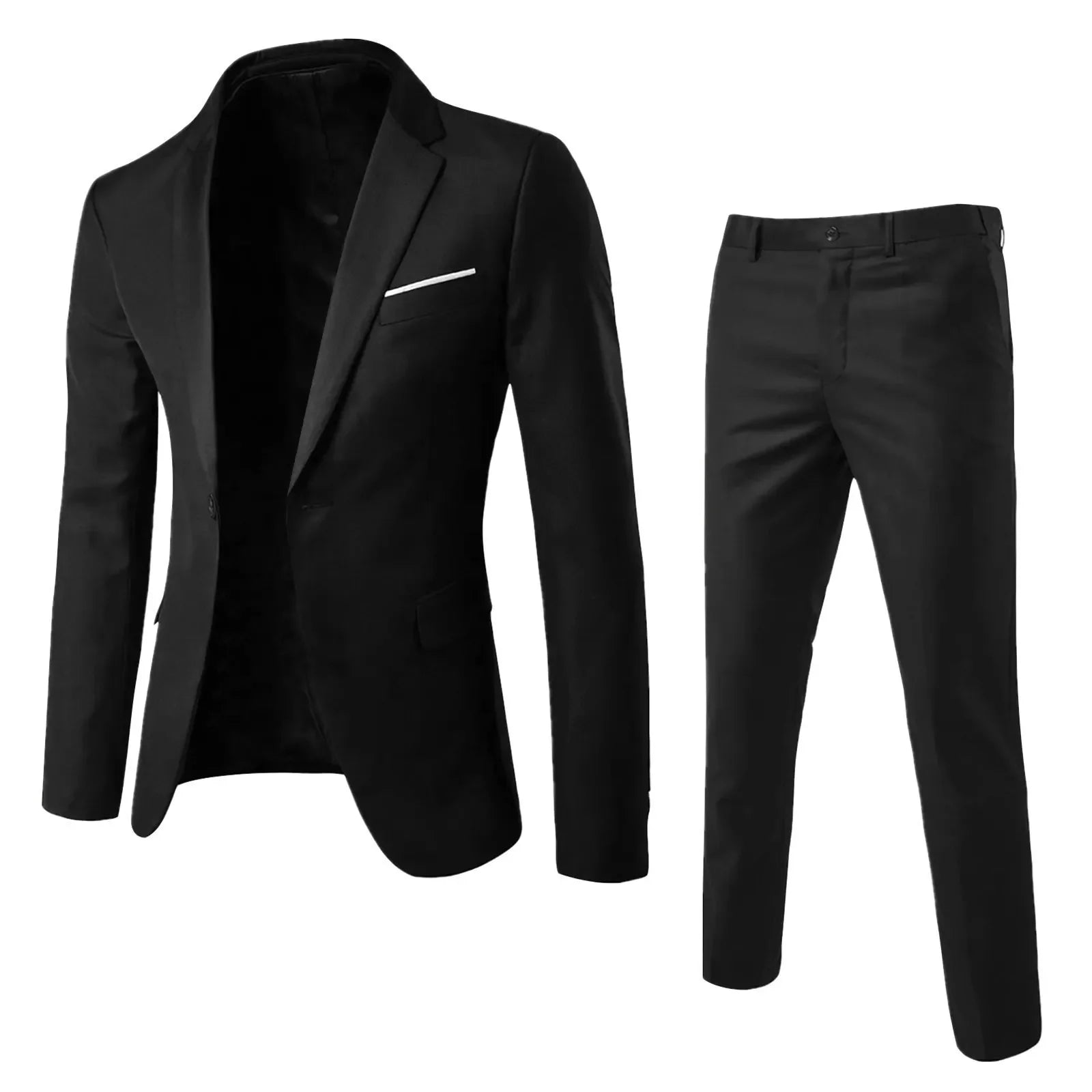 Two Piece Suit for Men - Slim Fit Wedding & Smart Casual Suit Set -