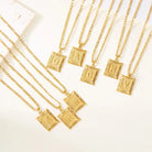 Stainless Steel Initial Letter Necklace For Women & Men -