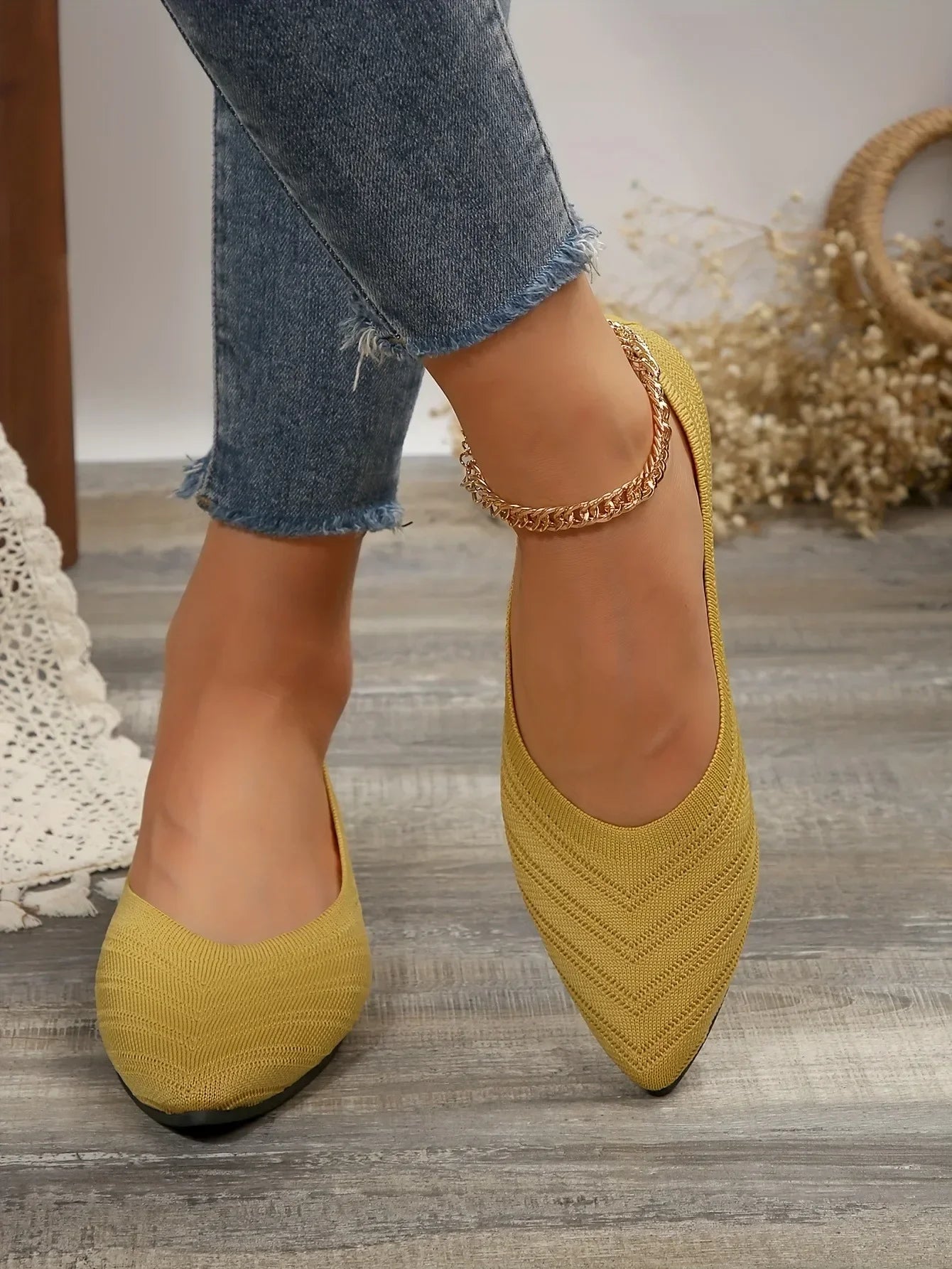 Step out in style with these women's pointed toe flat shoes. -