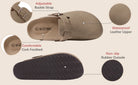 Evshine 2024 Women Cork Slides Classic Clogs For Women Fashion Mules Indoor Home Cork Suede Slippers Outdoor Soft Beach Slippers -