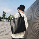 Soft Leather Tote Bag for Men Japanese Korea Style Business Casual Street Handbag Male Large Capacity Zipper Laptop Underam Bags -