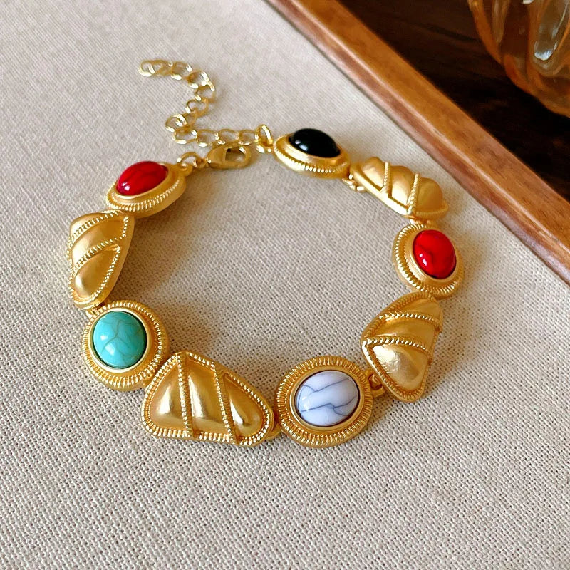 Vintage necklace with palace style geometric earrings and necklace -