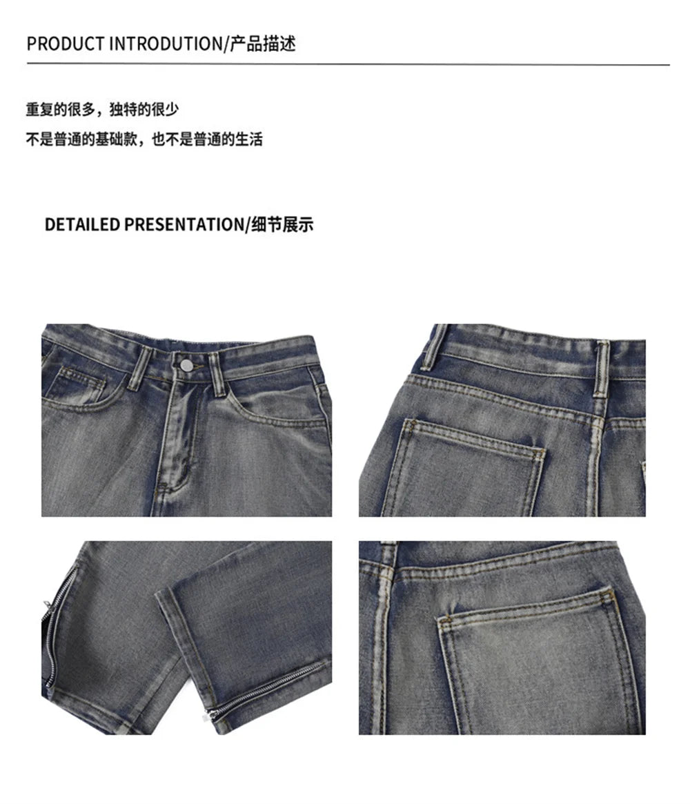 Fashionable and individualistic zipped jeans for men -