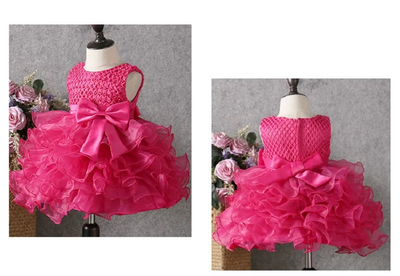 Dress your baby girl like royalty in this vintage layered princess dress—featuring pearls and perfect for infants aged 1 to 6 years! -