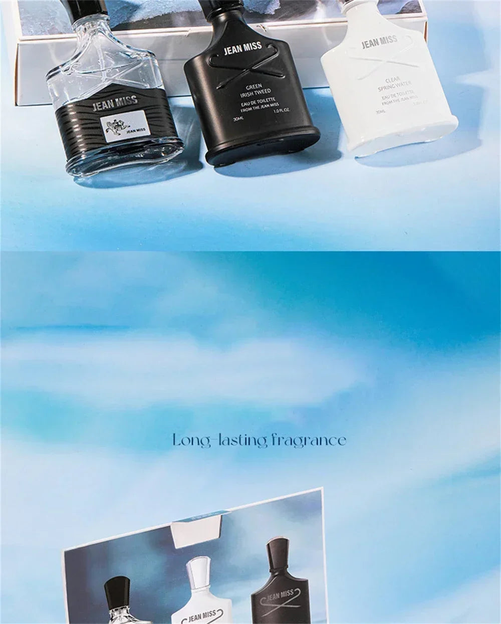 Perfumes Fresh Natural 90ml Perfume Men Gift Box 3pcs Set Lasting Cologne Scent Perfumy Charming Man Perfumes Hombres Originales -
