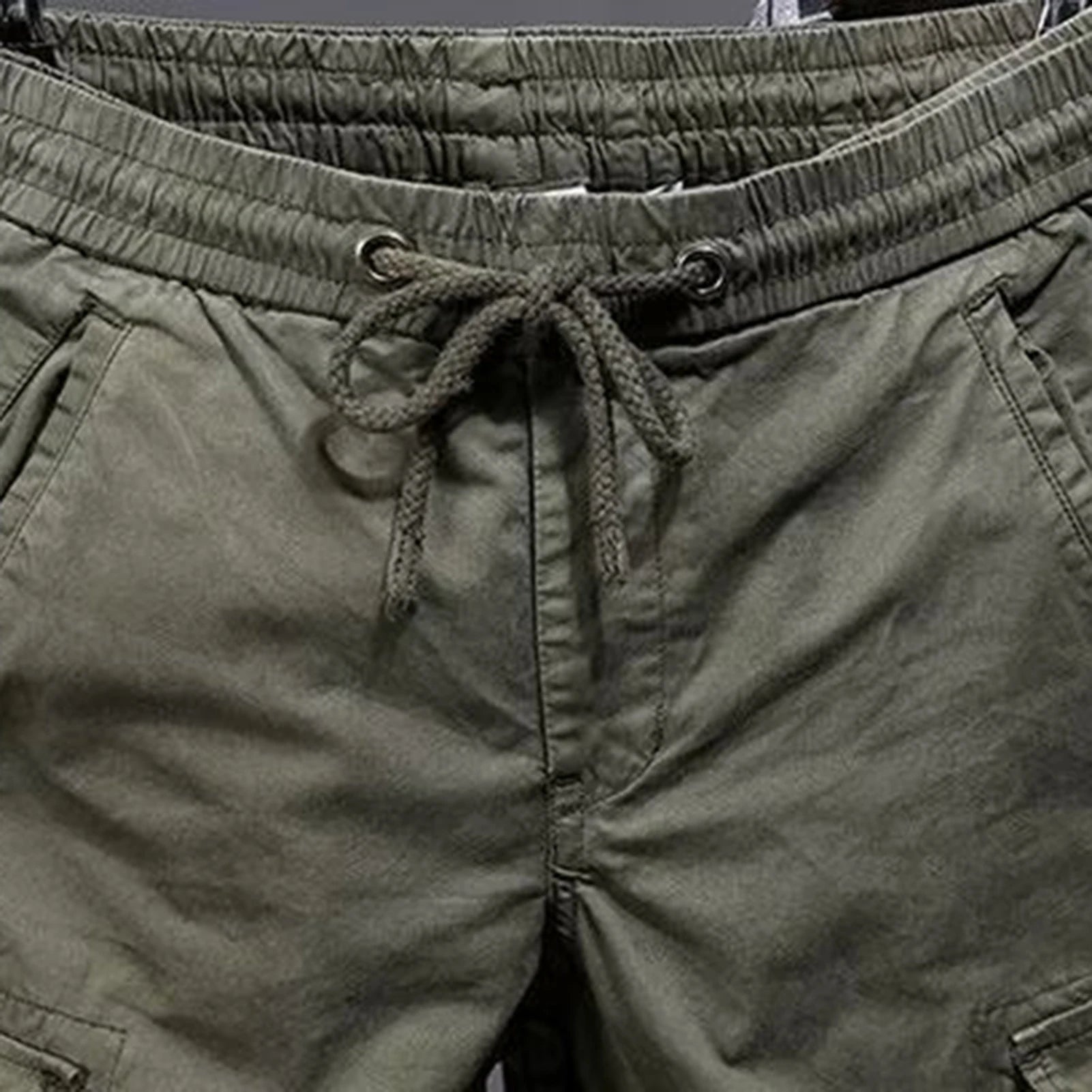 Cargo Pants for Men - Multi-Pocket Elastic Waist Casual Trousers -
