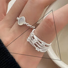 Sterling Silver Hollow Out Rings -