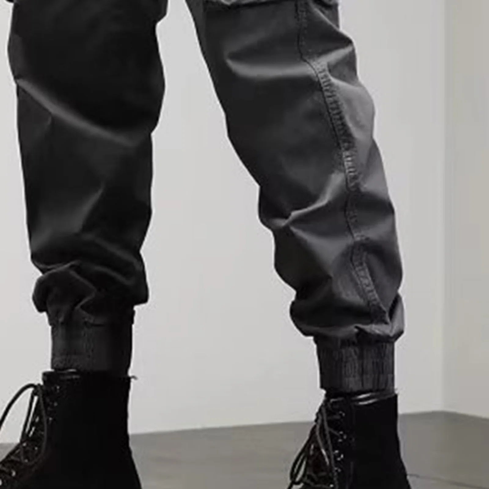 Cargo Pants for Men - Multi-Pocket Elastic Waist Casual Trousers -