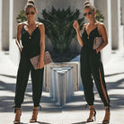 Dress to impress in this sexy and stylish women's summer jumpsuit. Featuring a backless design, deep V-neckline, floral print, and strappy details, this romper is perfect for making a statement with your outfit! -