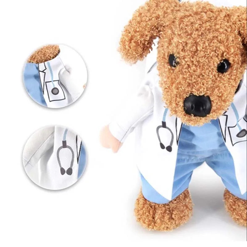 Pet Clothes Cat Dog Doctors Costume Puppy White Gown Funny Coat Party Dress For Small Pets Outfits Chihuahua Costumes -