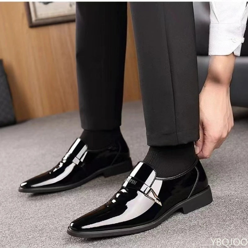 Fashionable versatile new spring autumn men's business formal wear casual comfortable men's shoes elegant thick soled shoes -