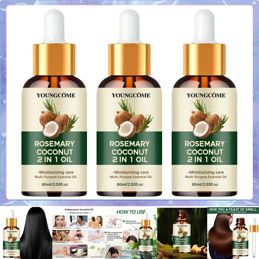 Rosemary Hair Oil Improve Hair Loss And Nourishes Strengthen Hair Roots Scalp Treatment Hair Care -