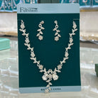 3PC Flower Necklace Earrings Jewelry Set -