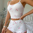 Stay comfortable and fashionable with this women's vest and shorts pajama suit—perfect for lounging or a cozy night's sleep in style! -