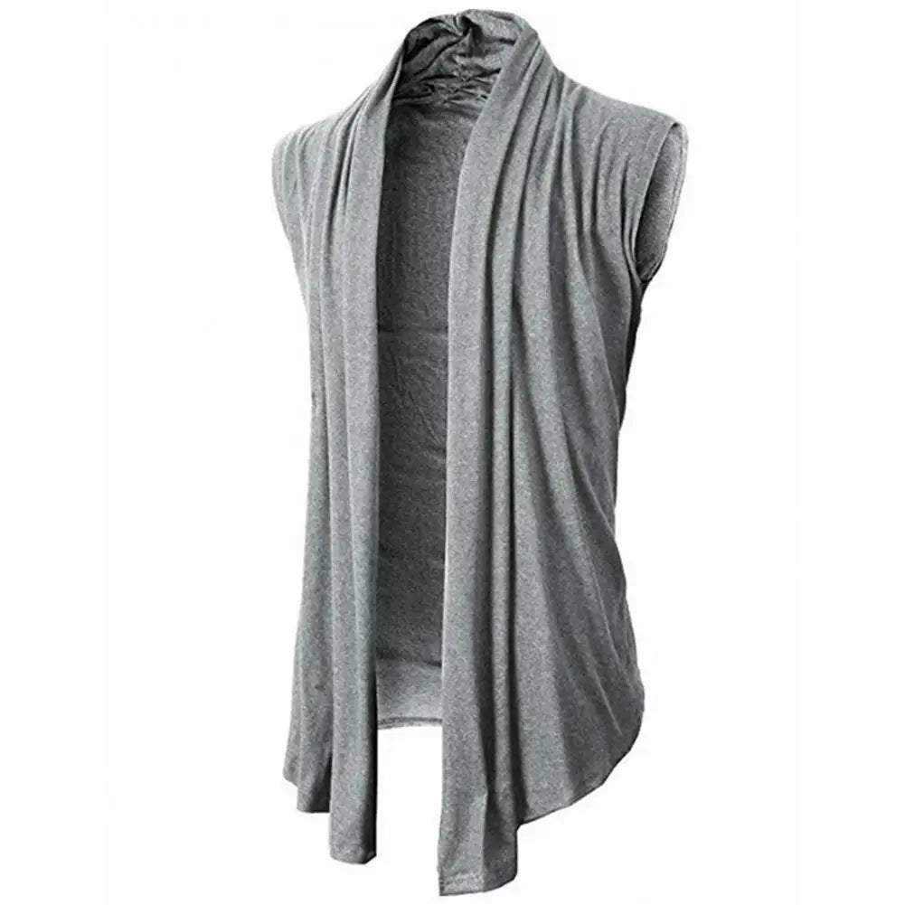 Popular Men Coat Male Men Jacket Solid Color Pure Color Pleated Coat All Match -