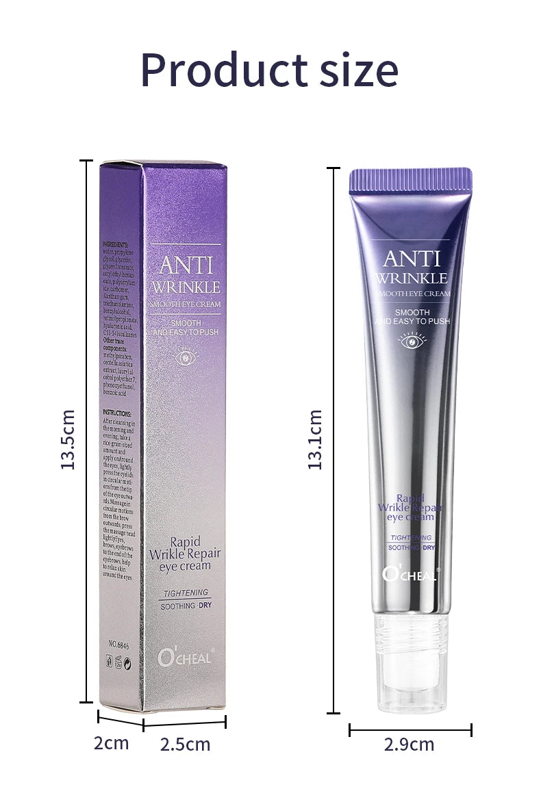 Revitalize your under-eye area with this anti-wrinkle and dark circle eye cream roller massager. The moisturizing formula and cooling roller can help reduce puffiness, and leave you with bright and refreshed eyes. -