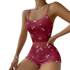 Stay comfortable and fashionable with this women's vest and shorts pajama suit—perfect for lounging or a cozy night's sleep in style! -