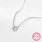 Sterling silver light luxury exquisite letter pendant necklace -