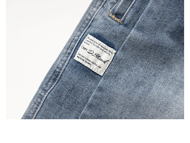 Classic Washed Blue Denim Jeans for Men -