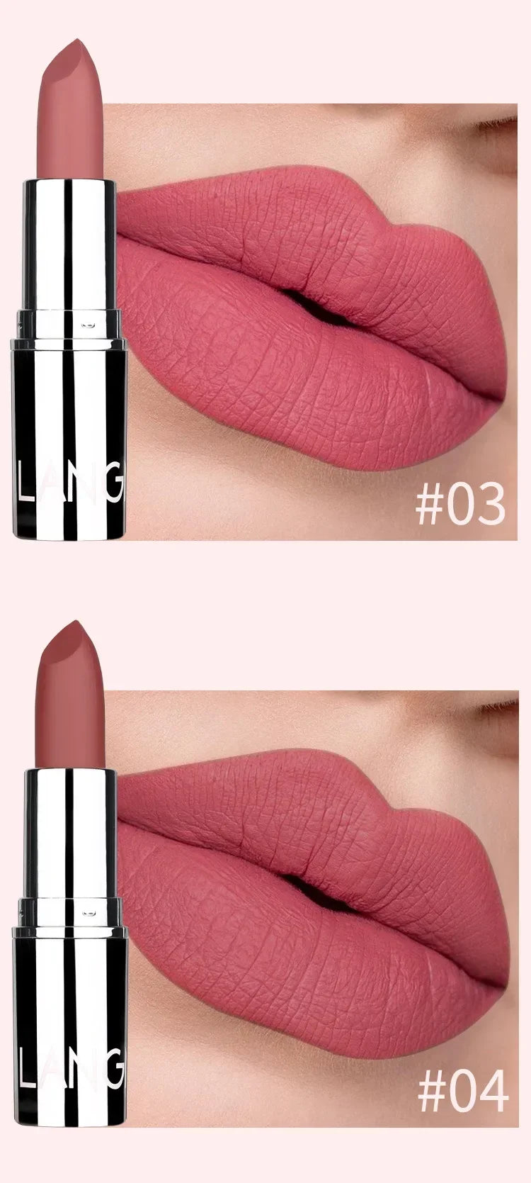 1PC Waterproof Nude Pink Lipstick Matte Lips Stick Long Lasting Non-stick Cup Lip Gloss Moisturizing Lipsticks Make-up Cosmetic -