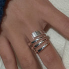 Sterling Silver Hollow Out Rings -