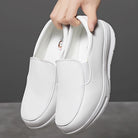 Women's White Casual Leather Sneakers -