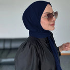 Experience effortless style and full coverage with this ready-to-wear instant hijab—featuring a secure fastener design, perfect for Muslim women seeking comfort and elegance! -