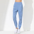 Woman Yoga Pants Hem Bound Running Fitness Loose Slim Quick-Dry Yoga Pants Pleated Capris Pockets Jogging Pants Sports pants -