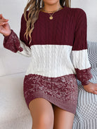 Women's Knitted Sweater Dress -