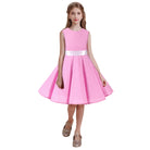 Outfits Party Sleeveless Gown Dress Kid Dots Prints Floral Children Girl Princess Clothes Girls Dresses Straight Dress -