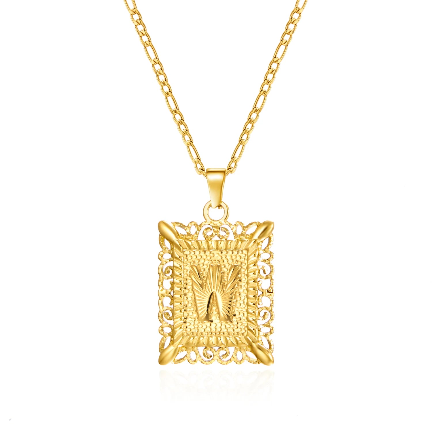 Stainless Steel Initial Letter Necklace For Women & Men -