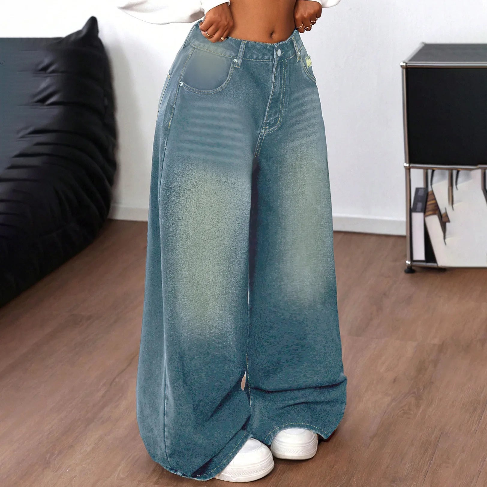 Stay cool and comfy in these trendy baggy jeans for women! -
