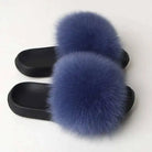 Real Fox Fur Slippers -